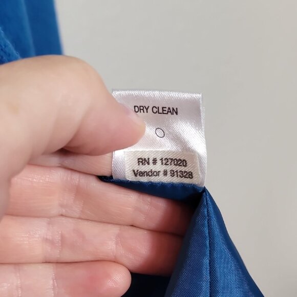 NWT MetroStyle Women Wool Trench Coat Size 12/M/L Teal Blue Button Up Pockets - Picture 10 of 14